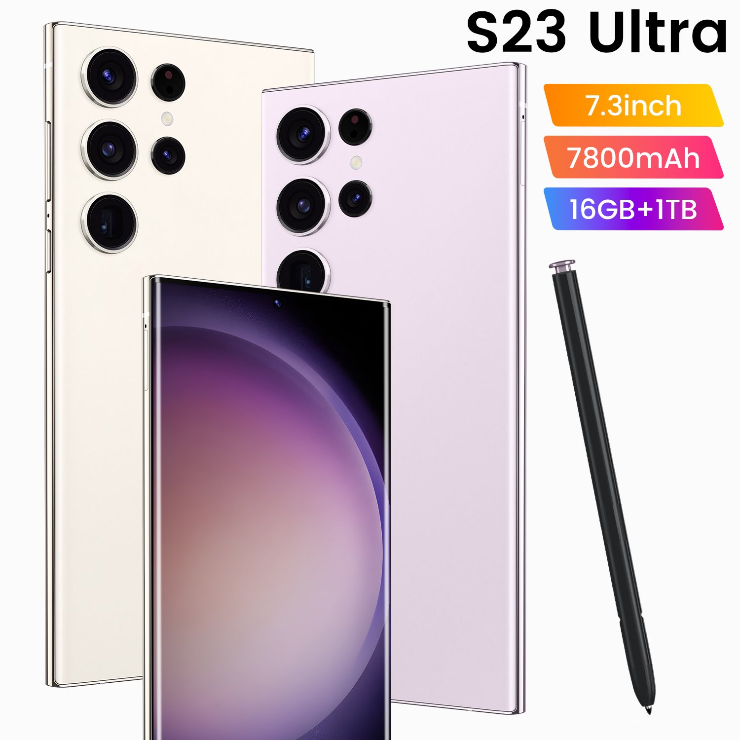 S23 Ultra 0riginal 16gb+1tb 7.3 Inch 48mp+100mpv 3g/4g/5g High Quality Android 12 Smart Cell Phone